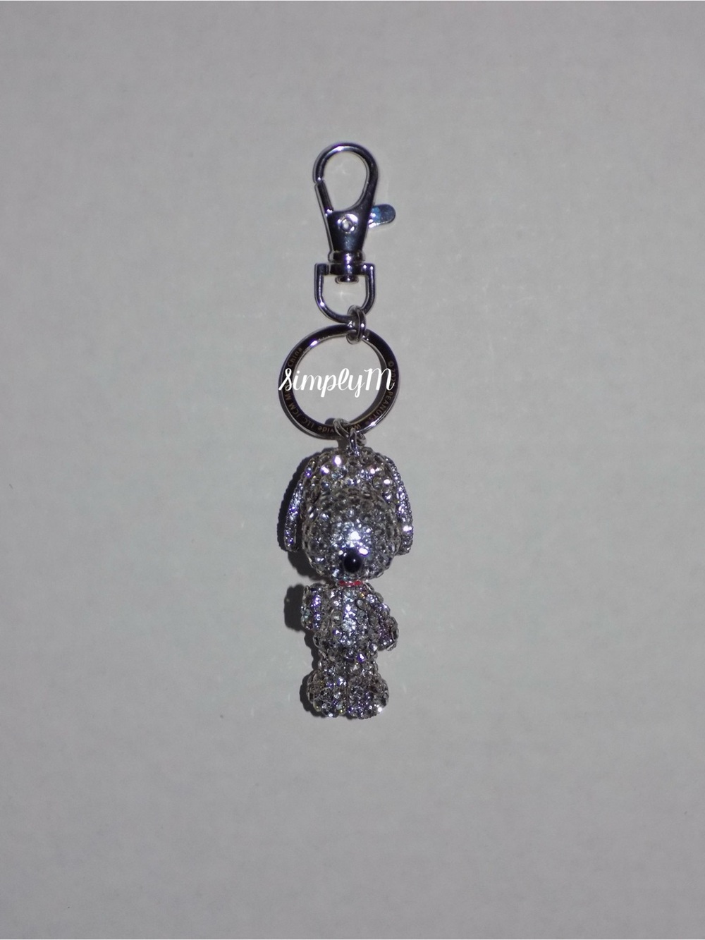 Peanuts Snoopy AE Mini Tote & Steiff Plush & Pave 3D Rhinestone Bling Keychain - Picture 7 of 12